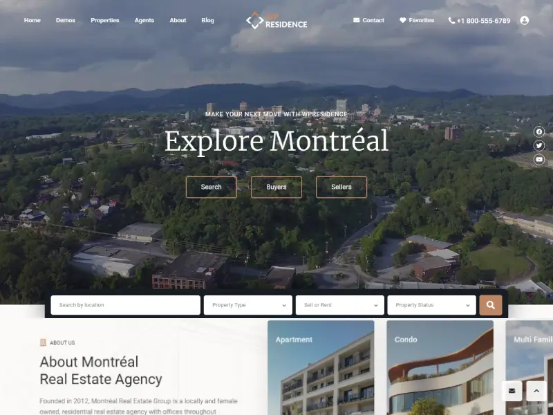 Residence Real Estate WordPress Theme Residence Real Estate WordPress Theme