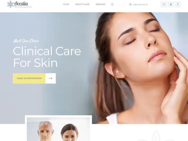 Accalia | Dermatology Clinic & Cosmetology WordPress Theme + Elementor Accalia