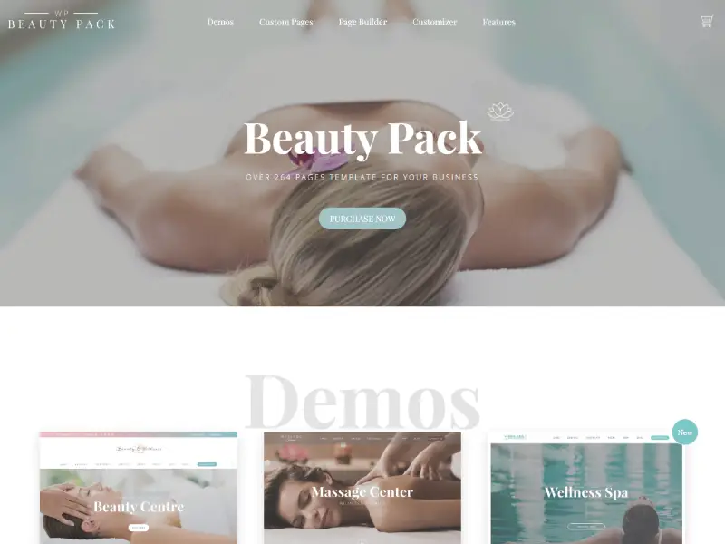 Beauty Wellness - Spa Massage WordPress Theme Beauty Pack