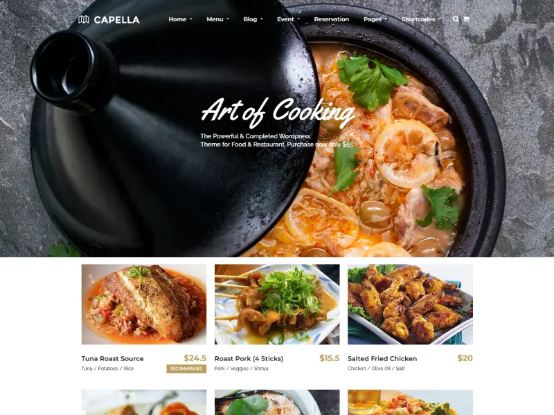 Capella | Restaurant WordPress Capella