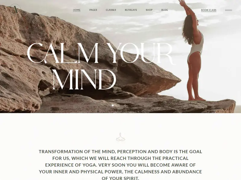 Ashtanga - Yoga Studio Theme Clam Your Mind
