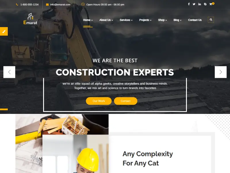 Emarat - Construction WordPress Theme Emarat
