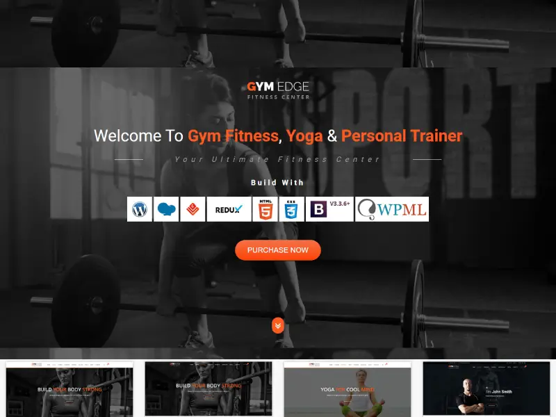 Gym Edge - Fitness WordPress Theme GYM Edge