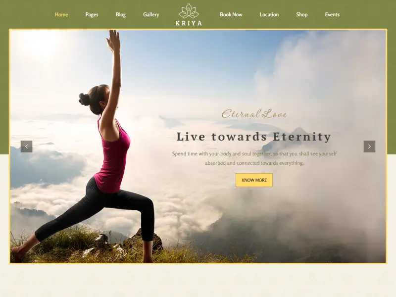 Kriya - Yoga WordPress Theme KRIYA
