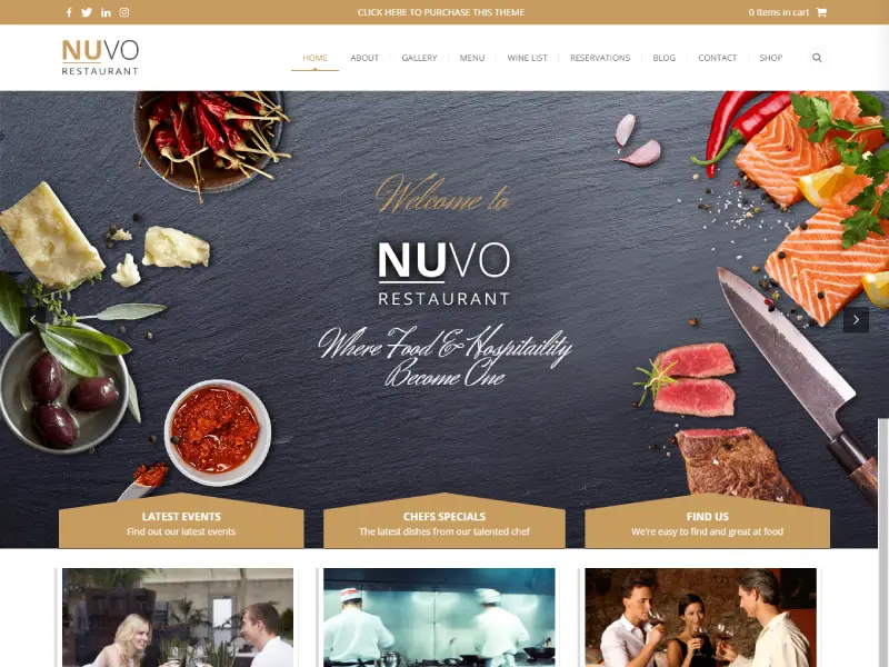 NUVO - Cafe & Restaurant WordPress Theme NUVO