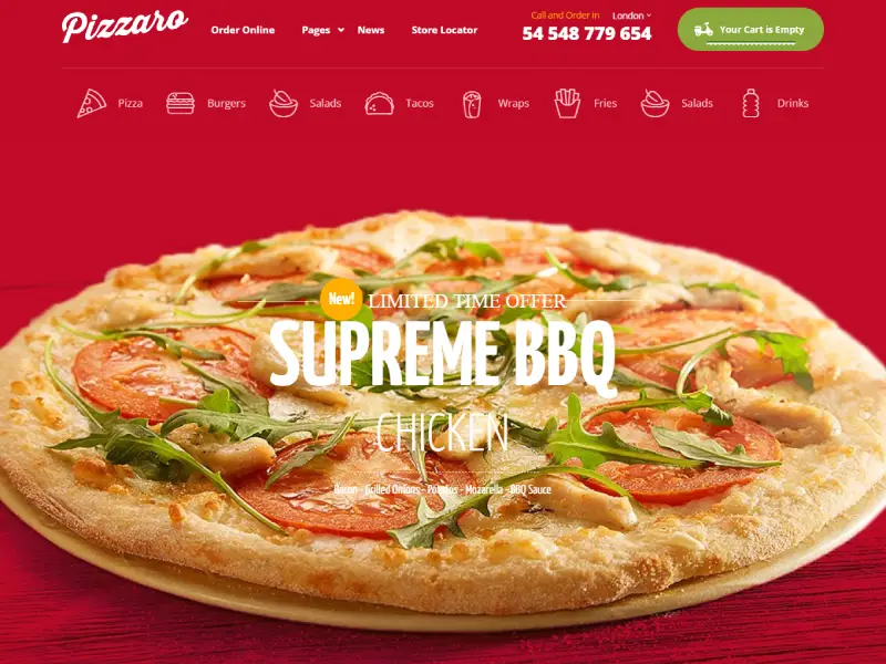 Pizzaro - Fast Food & Restaurant WooCommerce Theme Pizzaro