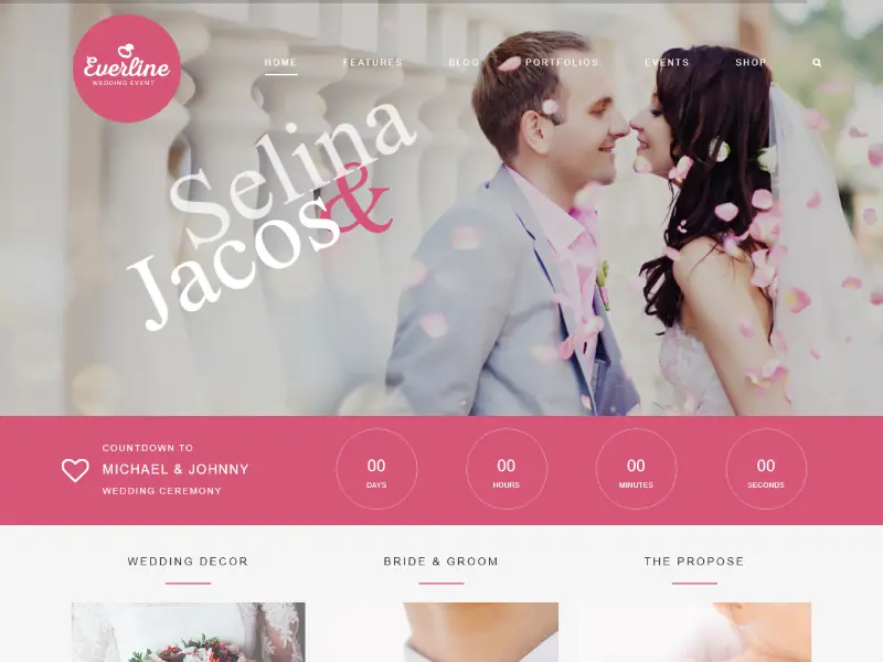 Wedding Event - Everline WordPress Theme Wedding Event - Everline WordPress Theme