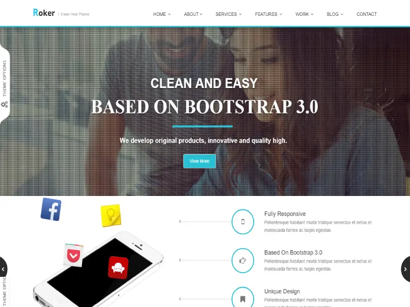 Software & Technology Html Theme- Roker Saasland - Saas, Startup, Technology & IT Solutions WordPress Theme