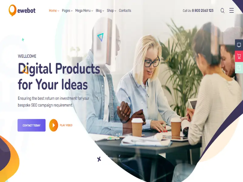 Ewebot - SEO Marketing Digital Agency WordPress Theme SEOWP | Digital Marketing Agency and SEO WordPress Theme